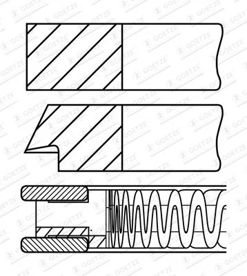 Piston Ring Set GOETZE ENGINE 08-448800-00