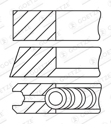 Komplet batnih obročev GOETZE ENGINE 08-449707-10