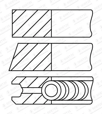 Komplet batnih obročev GOETZE ENGINE 08-450500-00