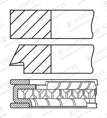 Komplet batnih obročev GOETZE ENGINE 08-453400-00