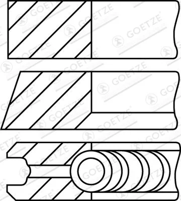 Piston Ring Set GOETZE ENGINE 08-453600-00