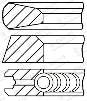 Komplet batnih obročev GOETZE ENGINE 08-784800-00