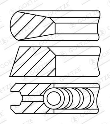 Komplet batnih obročev GOETZE ENGINE 08-784800-10