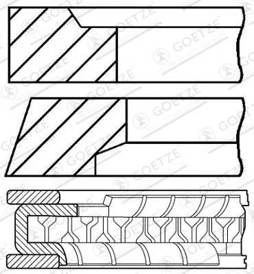 Piston Ring Set GOETZE ENGINE 08-786800-00