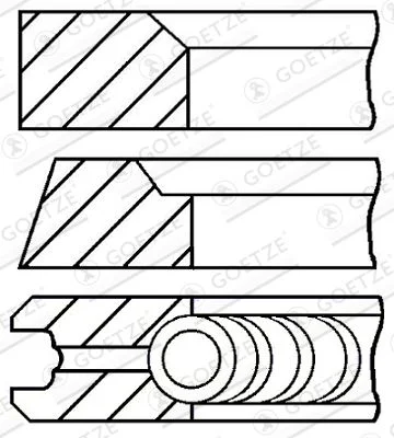 Piston Ring Set GOETZE ENGINE 08-849000-00