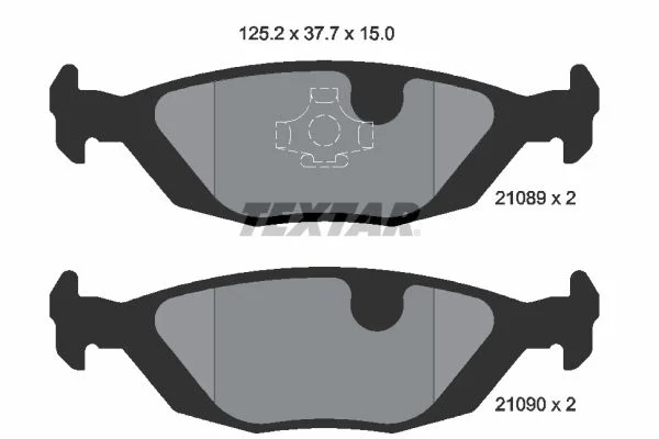 Brake Pad Set, disc brake TEXTAR 2108902