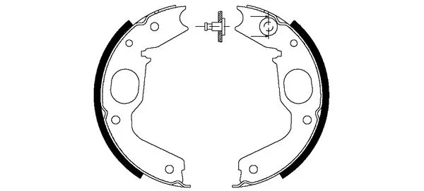 Brake Shoe Set, parking brake TEXTAR 91056900