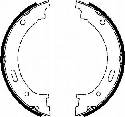 Brake Shoe Set, parking brake TEXTAR 91073300
