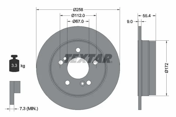 Zavorni disk TEXTAR 92059503