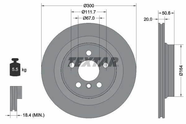 Brake Disc TEXTAR 92274503