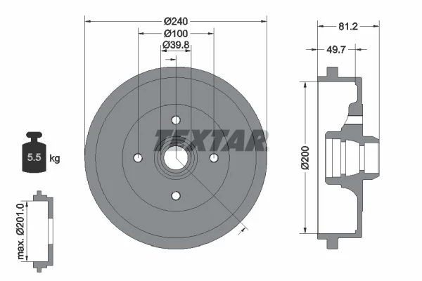 Zavorni boben TEXTAR 94006700