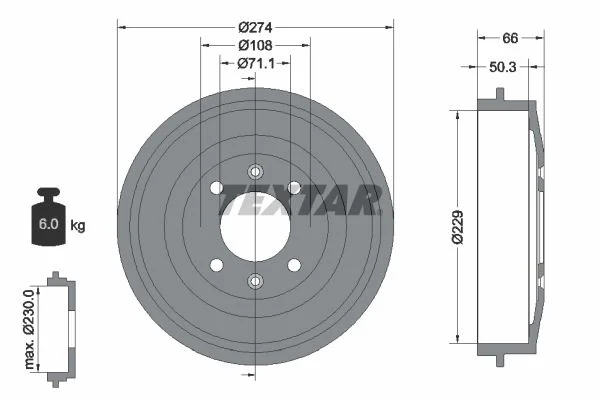 Zavorni boben TEXTAR 94010300