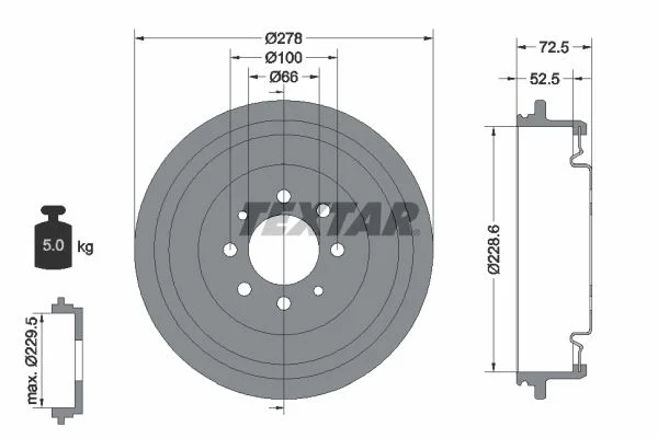 Zavorni boben TEXTAR 94013700