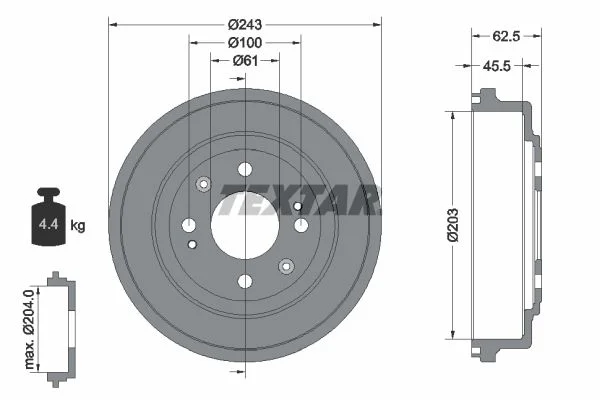 Zavorni boben TEXTAR 94017600