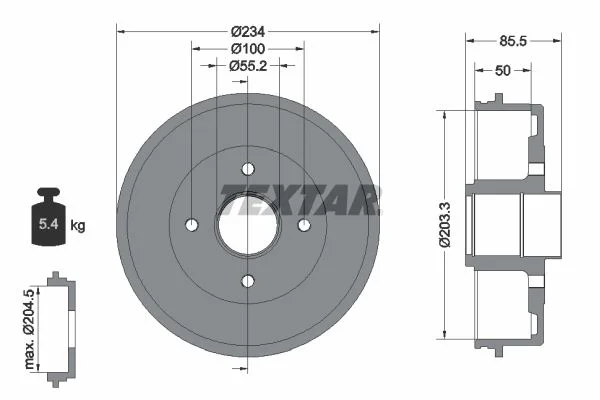 Zavorni boben TEXTAR 94019600