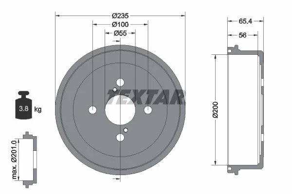 Zavorni boben TEXTAR 94021200