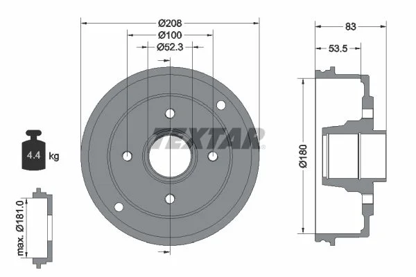 Zavorni boben TEXTAR 94023600