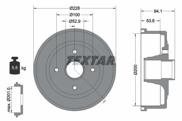Zavorni boben TEXTAR 94024200