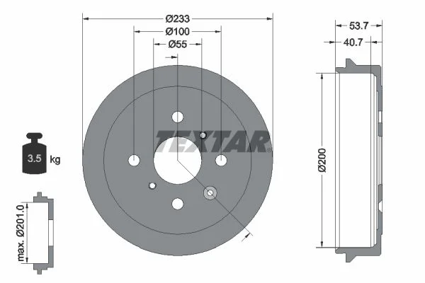 Zavorni boben TEXTAR 94026500