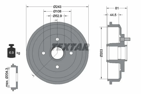 Zavorni boben TEXTAR 94026700