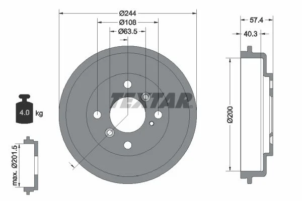 Zavorni boben TEXTAR 94031900