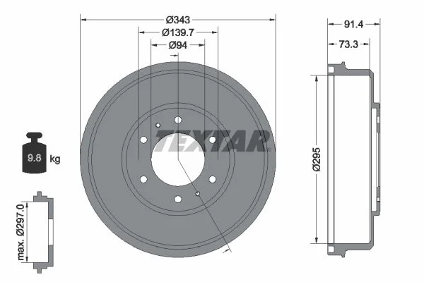 Zavorni boben TEXTAR 94035300