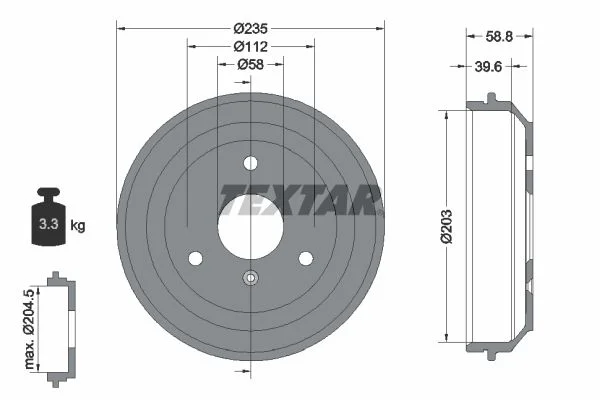 Zavorni boben TEXTAR 94035600
