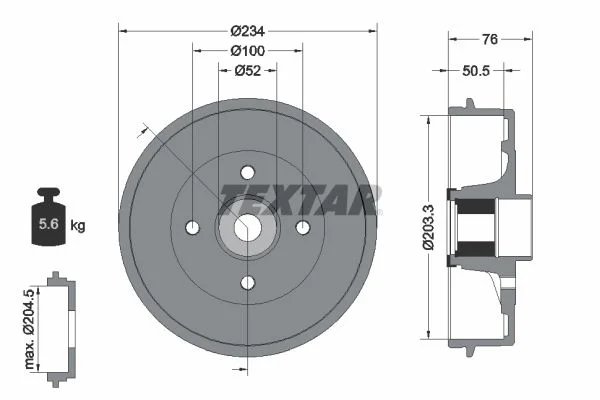 Zavorni boben TEXTAR 94042400