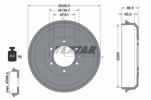 Zavorni boben TEXTAR 94043300