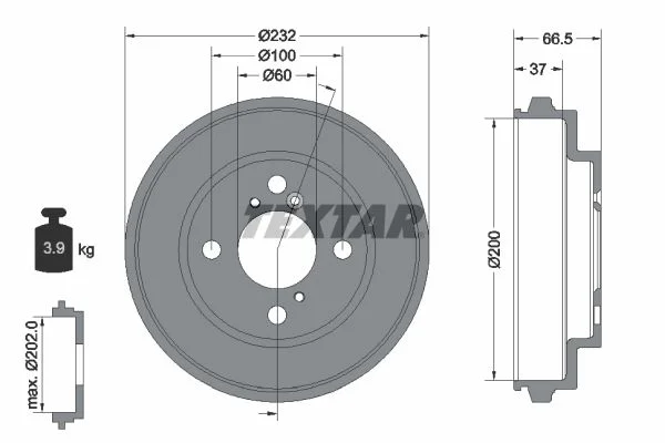 Zavorni boben TEXTAR 94044300