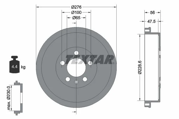 Zavorni boben TEXTAR 94044600