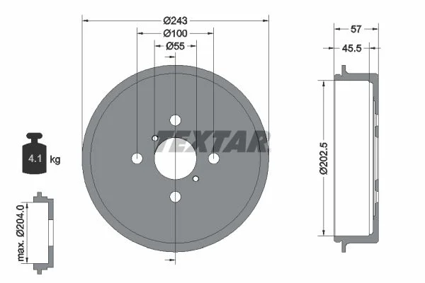 Zavorni boben TEXTAR 94045200