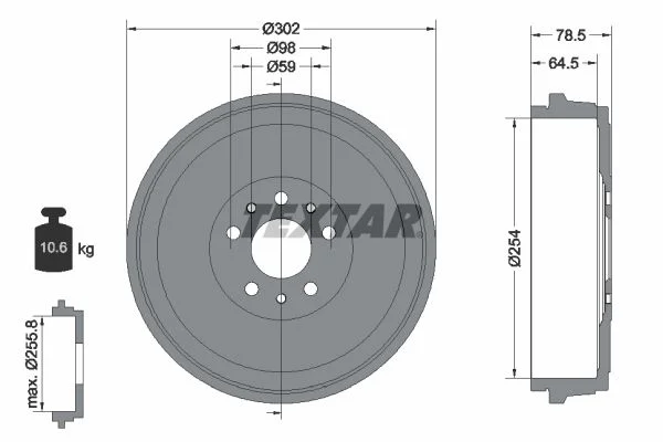 Zavorni boben TEXTAR 94045400
