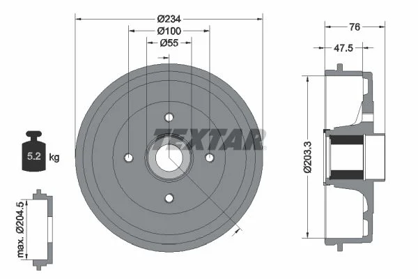 Zavorni boben TEXTAR 94045800
