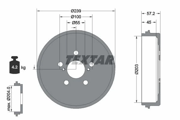 Zavorni boben TEXTAR 94049100