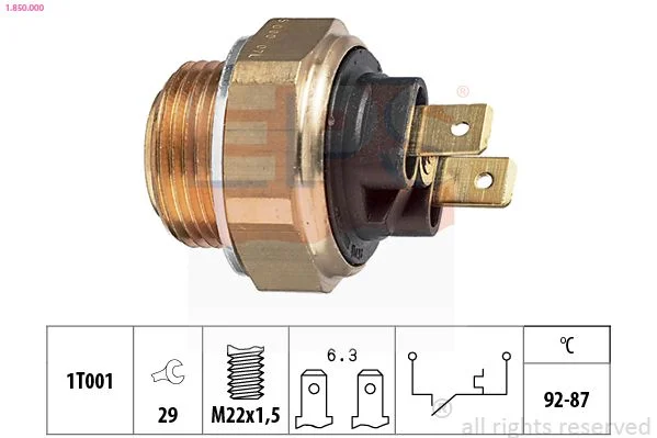 Temperature Switch, radiator fan EPS 1.850.000