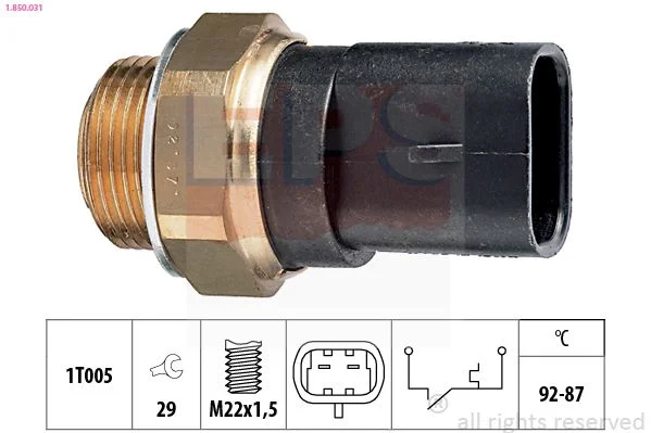Temperature Switch, radiator fan EPS 1.850.031