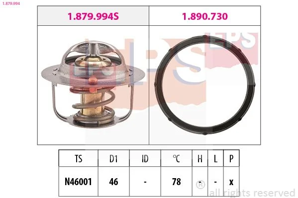 Thermostat, coolant EPS 1.879.994