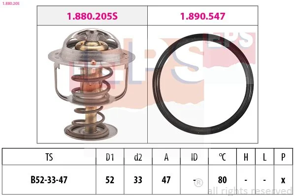 Thermostat, coolant EPS 1.880.205