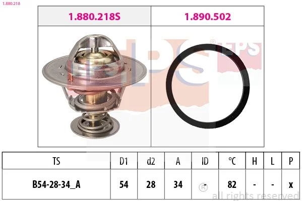 Thermostat, coolant EPS 1.880.218