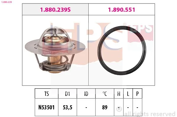 Thermostat, coolant EPS 1.880.239
