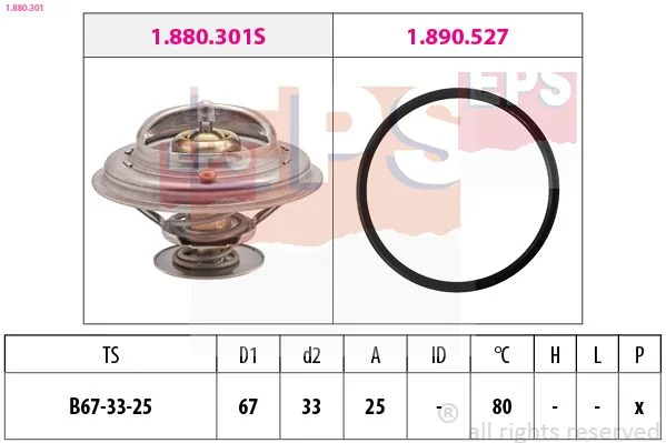 Thermostat, coolant EPS 1.880.301