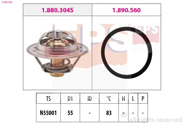 Thermostat, coolant EPS 1.880.304
