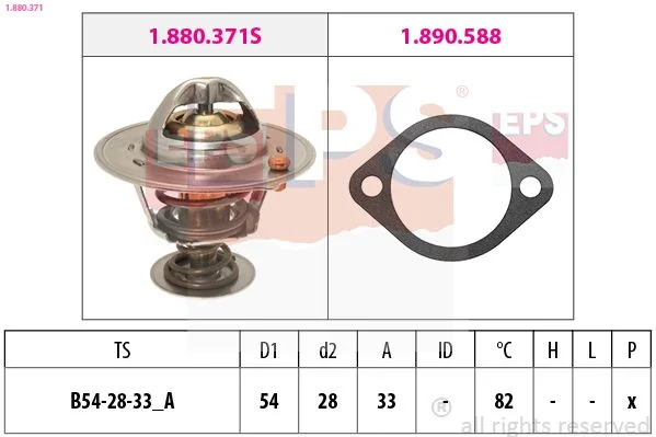 Thermostat, coolant EPS 1.880.371
