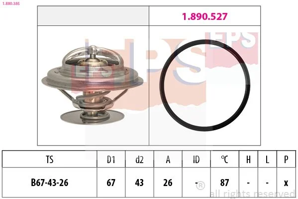 Thermostat, coolant EPS 1.880.385