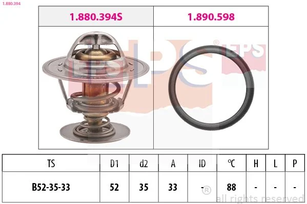 Thermostat, coolant EPS 1.880.394