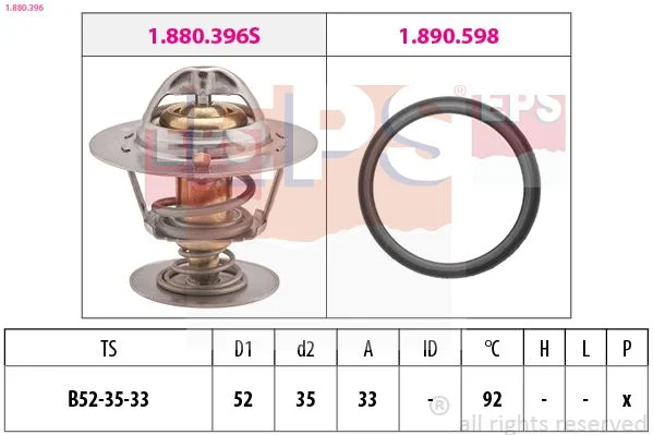 Thermostat, coolant EPS 1.880.396