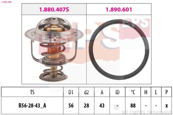 Thermostat, coolant EPS 1.880.408