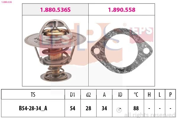 Thermostat, coolant EPS 1.880.536