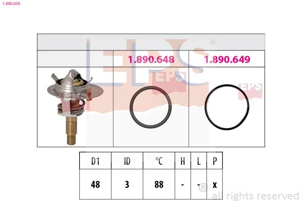 Thermostat, coolant EPS 1.880.609